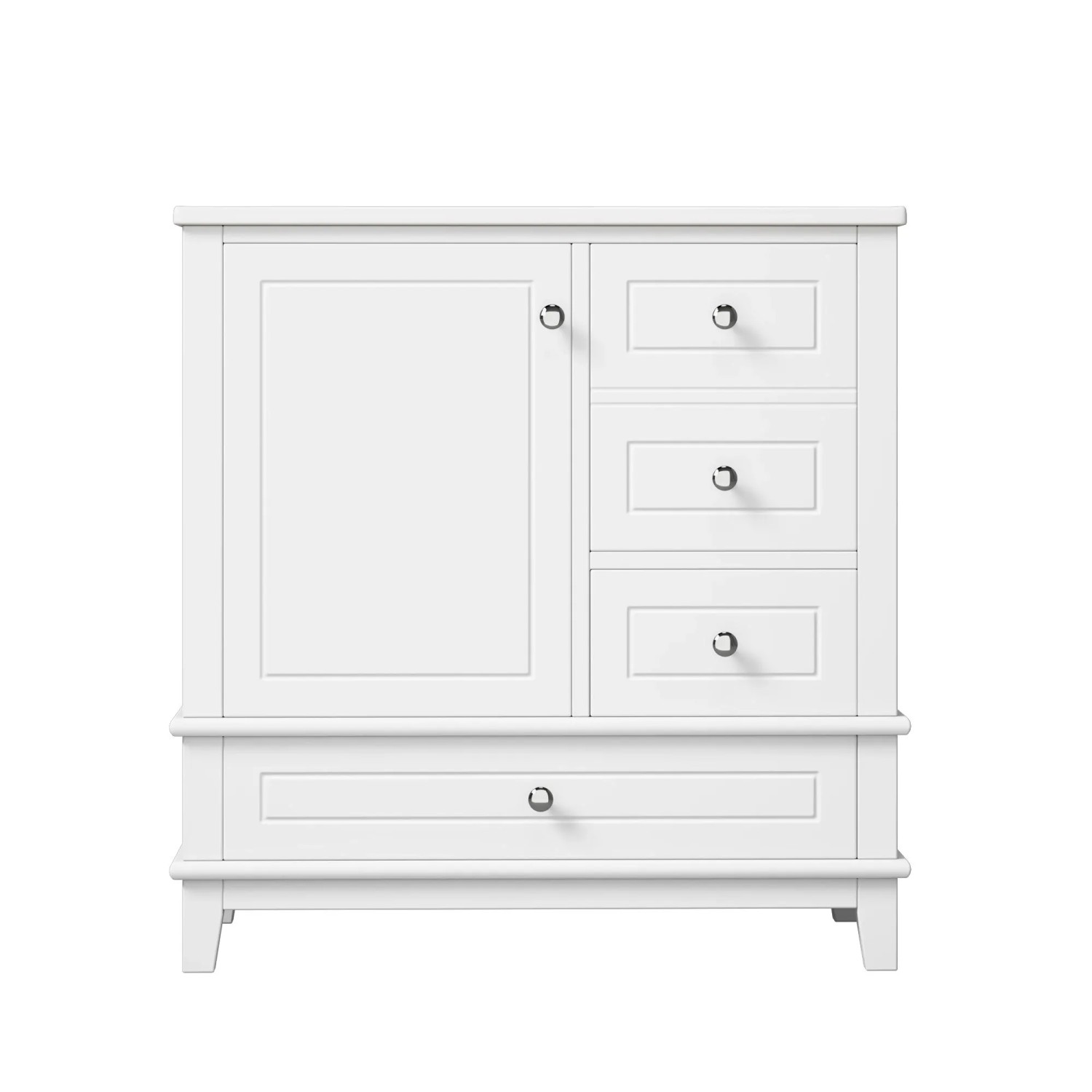 Merax Badschrank 81cm Weiß 3 Schubladen Stauraum Waschbecken