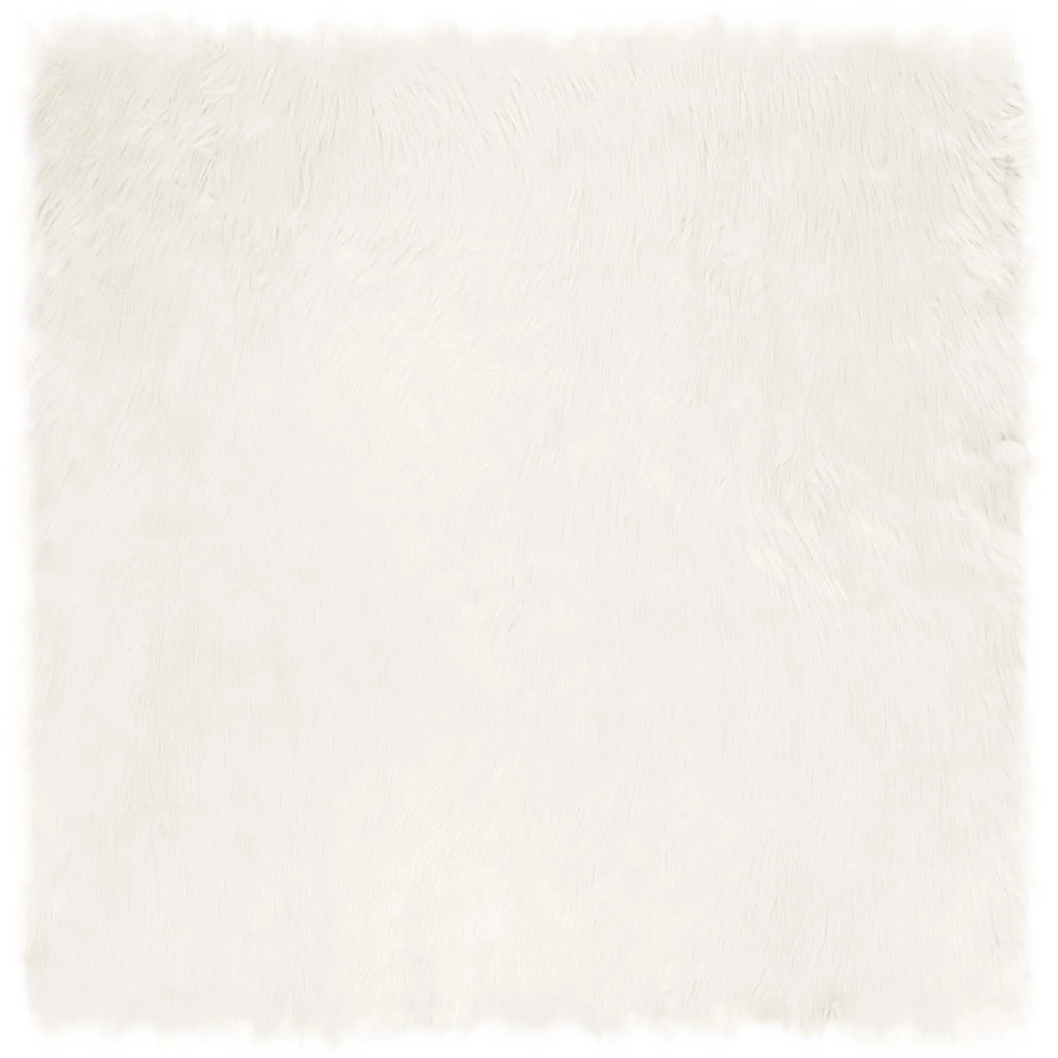 vidaXL Kunstschaffell Teppich Tafalla Weiß 240 x 240 cm Polyester 42021468 günstig online kaufen