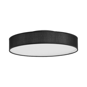 Lindby LED Deckenlampe Saira 9625090 Modern in Schwarz aus Textil 1-flammig Wohnzimmerleuchte