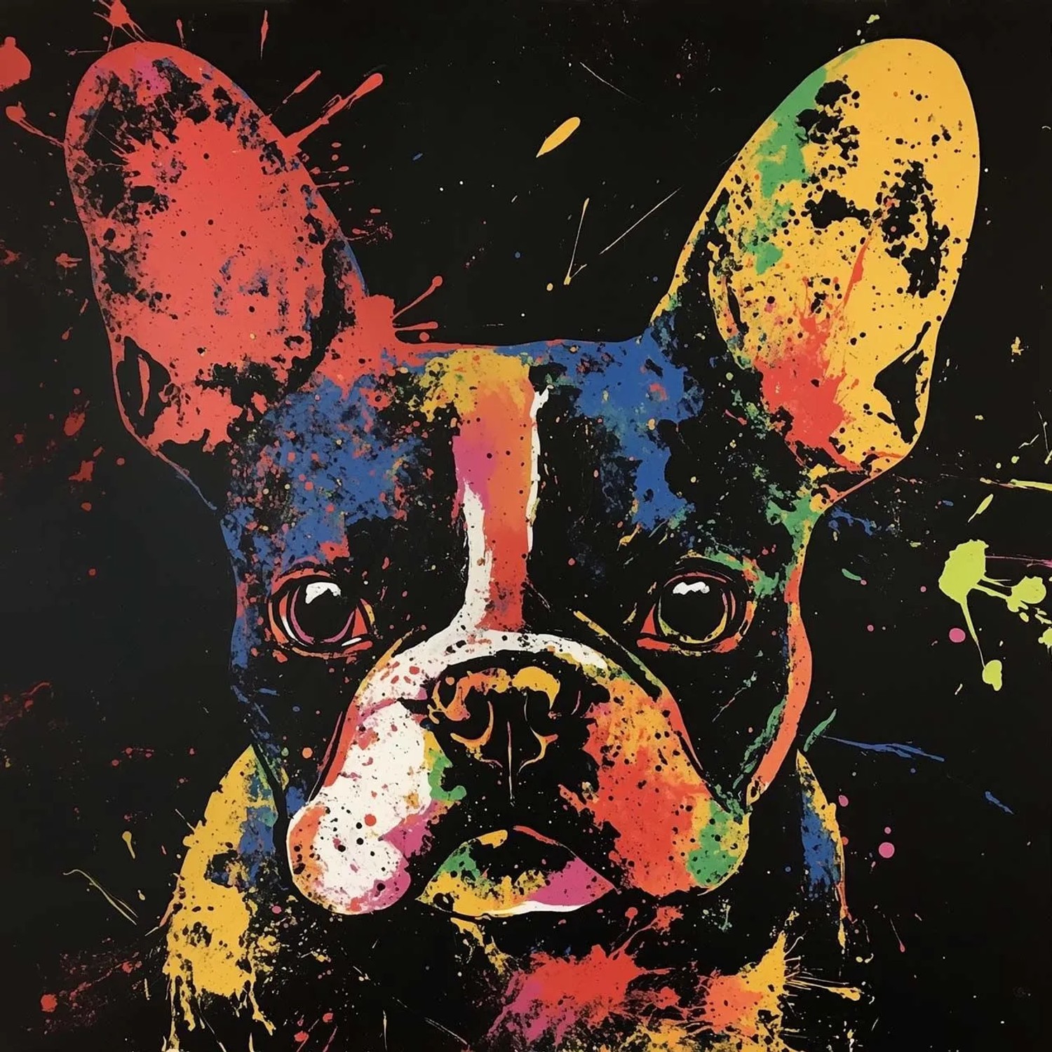 Art Universe Glasbilder Coloured Bully 80 x 80 cm