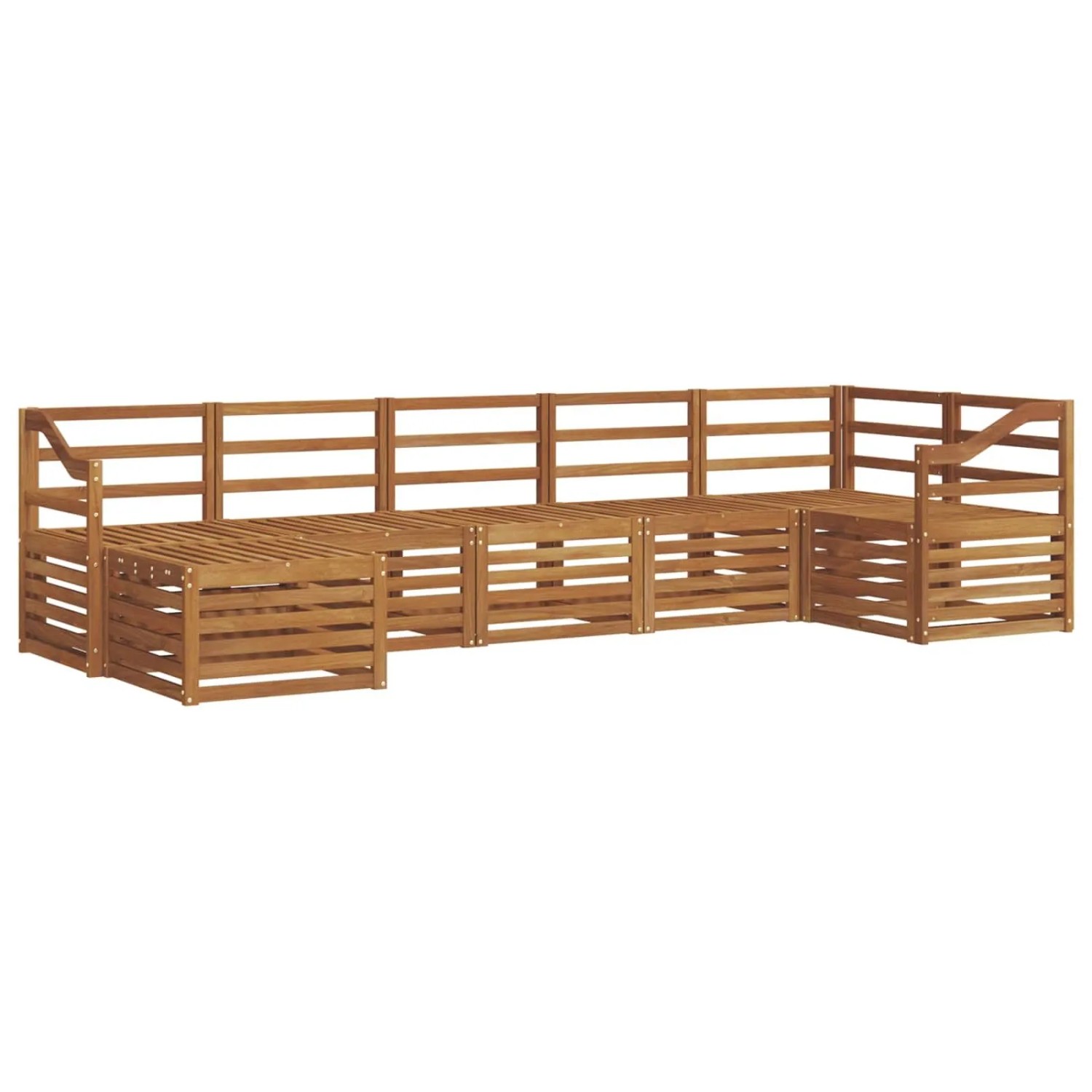 vidaXL Sofagarnituren 7 Tlg Natur Massivholz Akazie 3375184