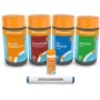 Steinbach Chlor Starter Set zur Poolpflege mit Chlorgranulat, Chlortabs, Algezid und Teststreifen.