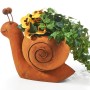 Kobolo Pflanzobjekt Schnecke SNAIL aus Metall, 31x19x26 cm, mit Bepflanzung.