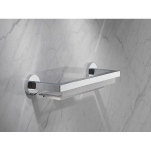 Keuco Duschablage Edition 90, 34 cm, verchromt/silber-eloxiert, für Badaccessoires.