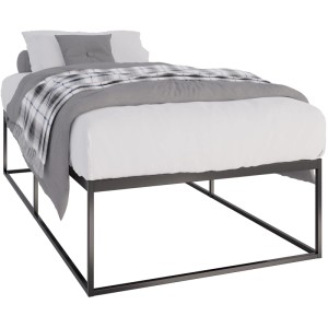 DELUKE Metallbett SUKAR Metall Schwarz 105,5x205,5x46,5cm Bett 200x100 Bettrahmen Metall Doppelbett