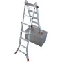 Krause TeleMatic Gelenk-Teleskopleiter, 4x5 Sprossen, als Anlegeleiter oder Stehleiter nutzbar.