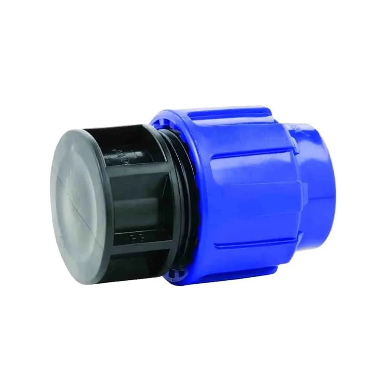 Cepex PE Rohr Verschraubung Endkappe 20 mm Trinkwasser Klemmverbinder Blau