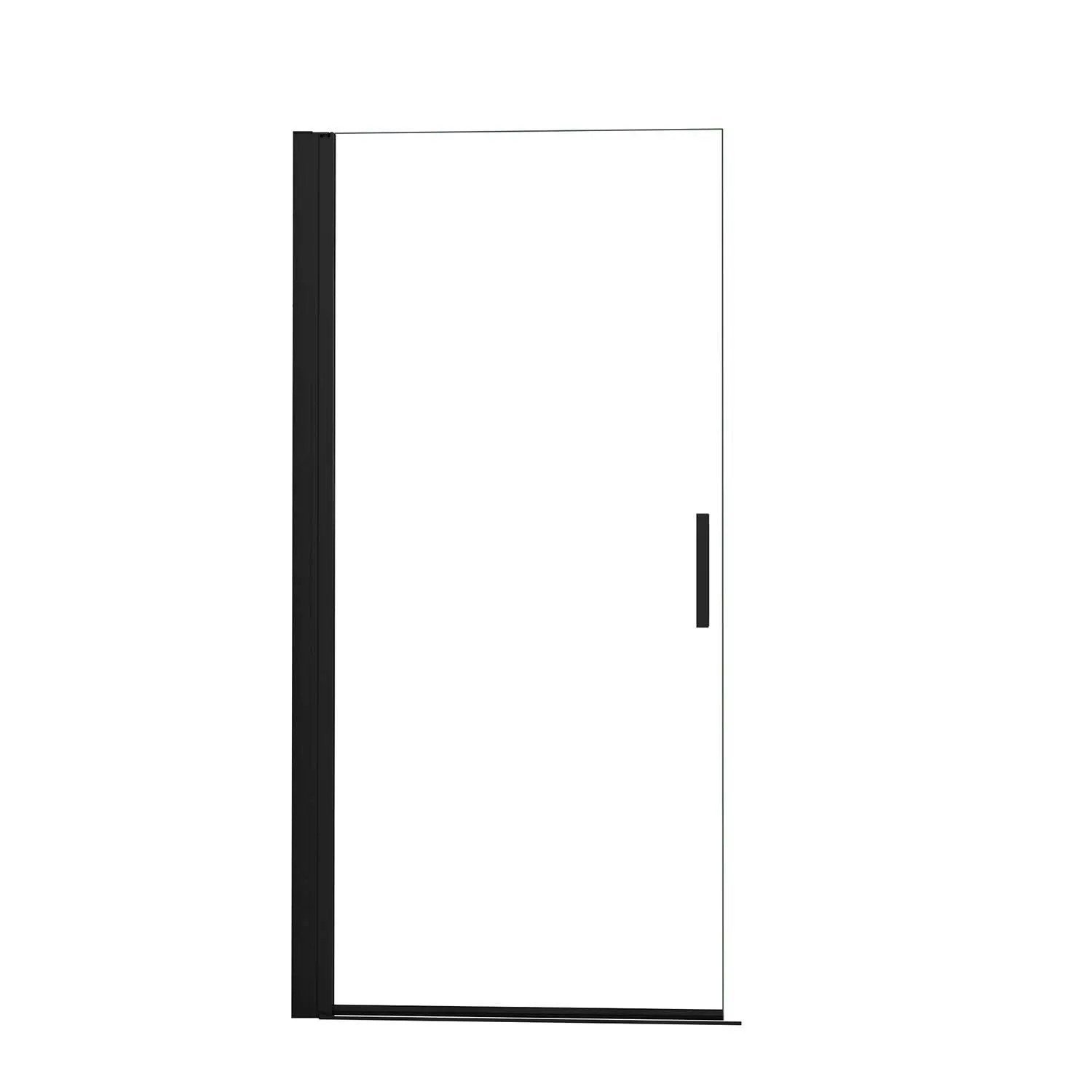 AICA Walk in Drehtür 90x200cm Schwarz 8mm NANO ESG Glas Duschwand Dusche Duschabtrennung