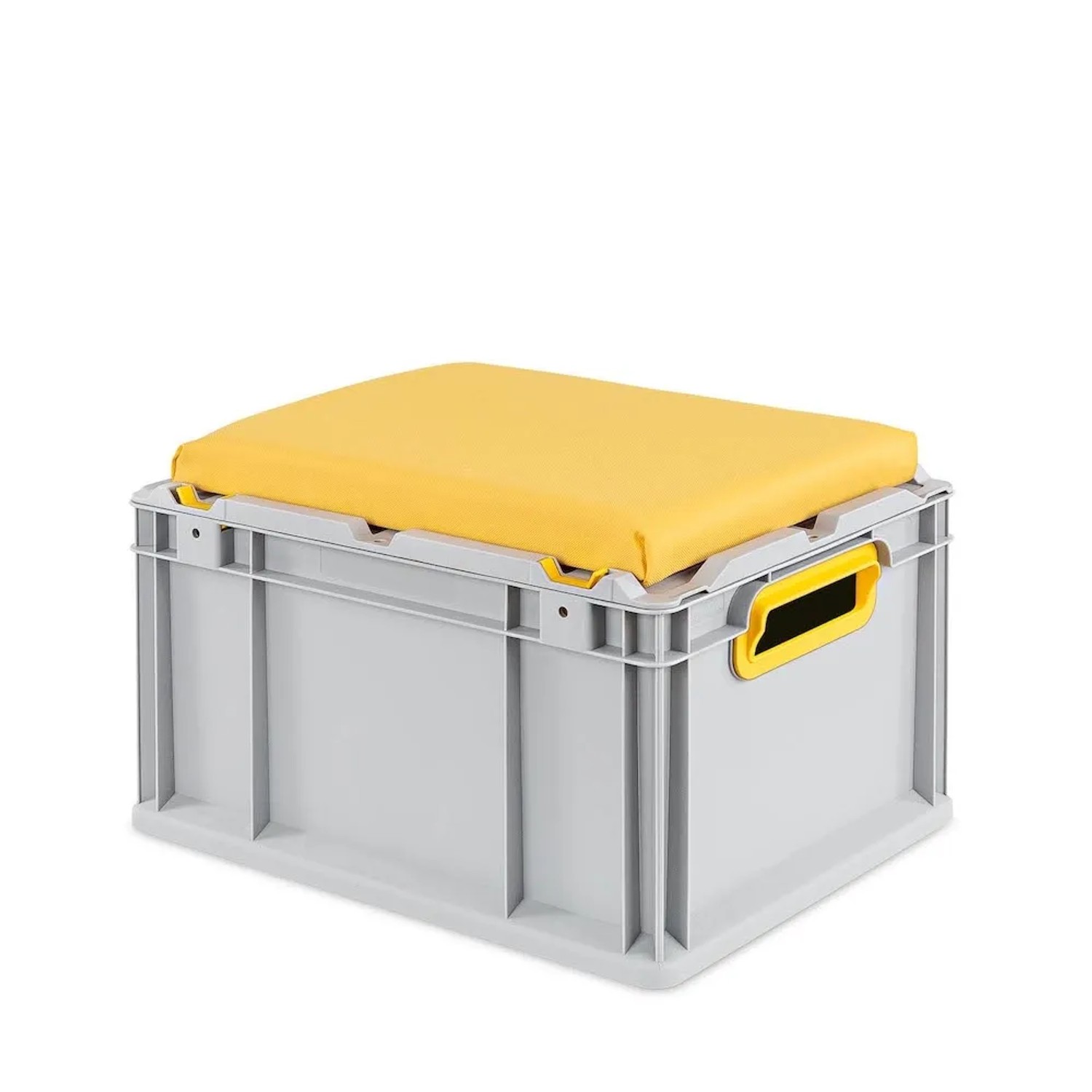 Eurobox NextGen Seat Box Gelb HxBxT 26,5 x 30 x 40 cm 20 Liter Griffe Offen Eurobehälter Sitzbox Transportbox Transportbehälter Stapelbehälter