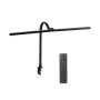 Relaxdays Schreibtischlampe Metall Schwarz LED Klemmbar Dimmbar mit Fernbedienung 75,5 cm x 80 cm x 5,5 cm