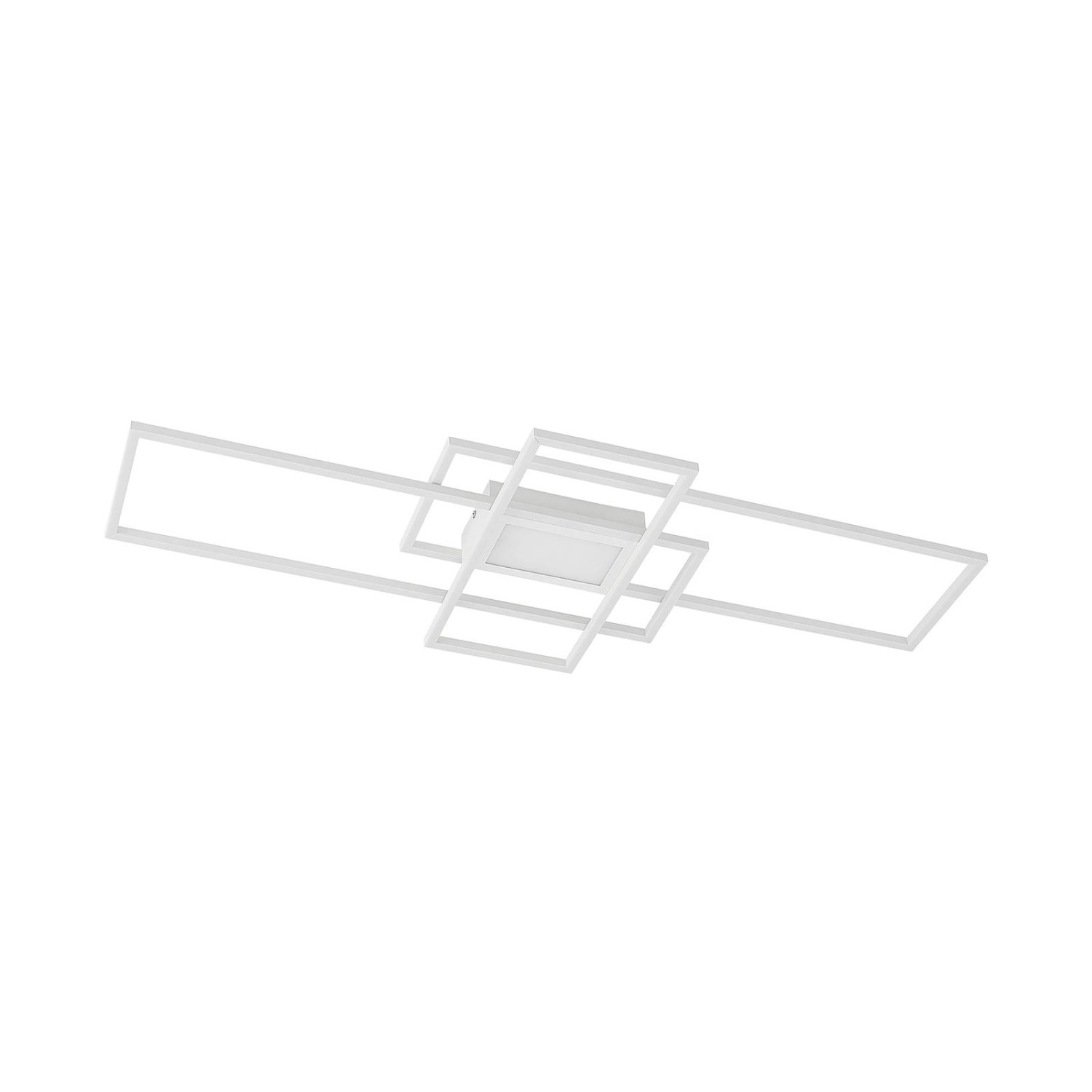 Lindby LED Deckenleuchte Caitilin 9626981 Dimmbar mit Leselampe Modern in Weiß aus Metall 1-flammig Wohnzimmerleuchte