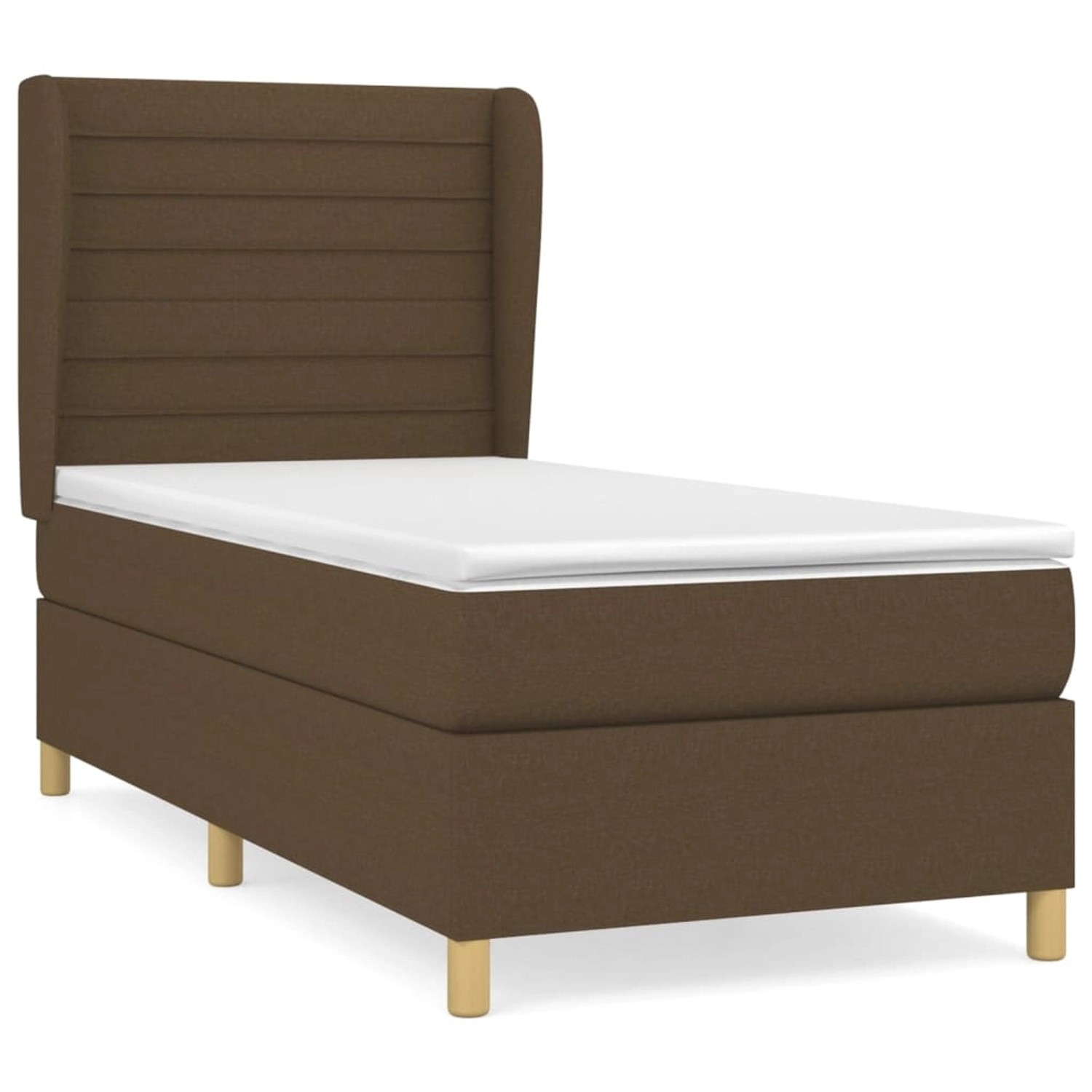 vidaXL Boxspringbett mit Matratze Dunkelbraun 90x200 cm Stoff1388961 günstig online kaufen