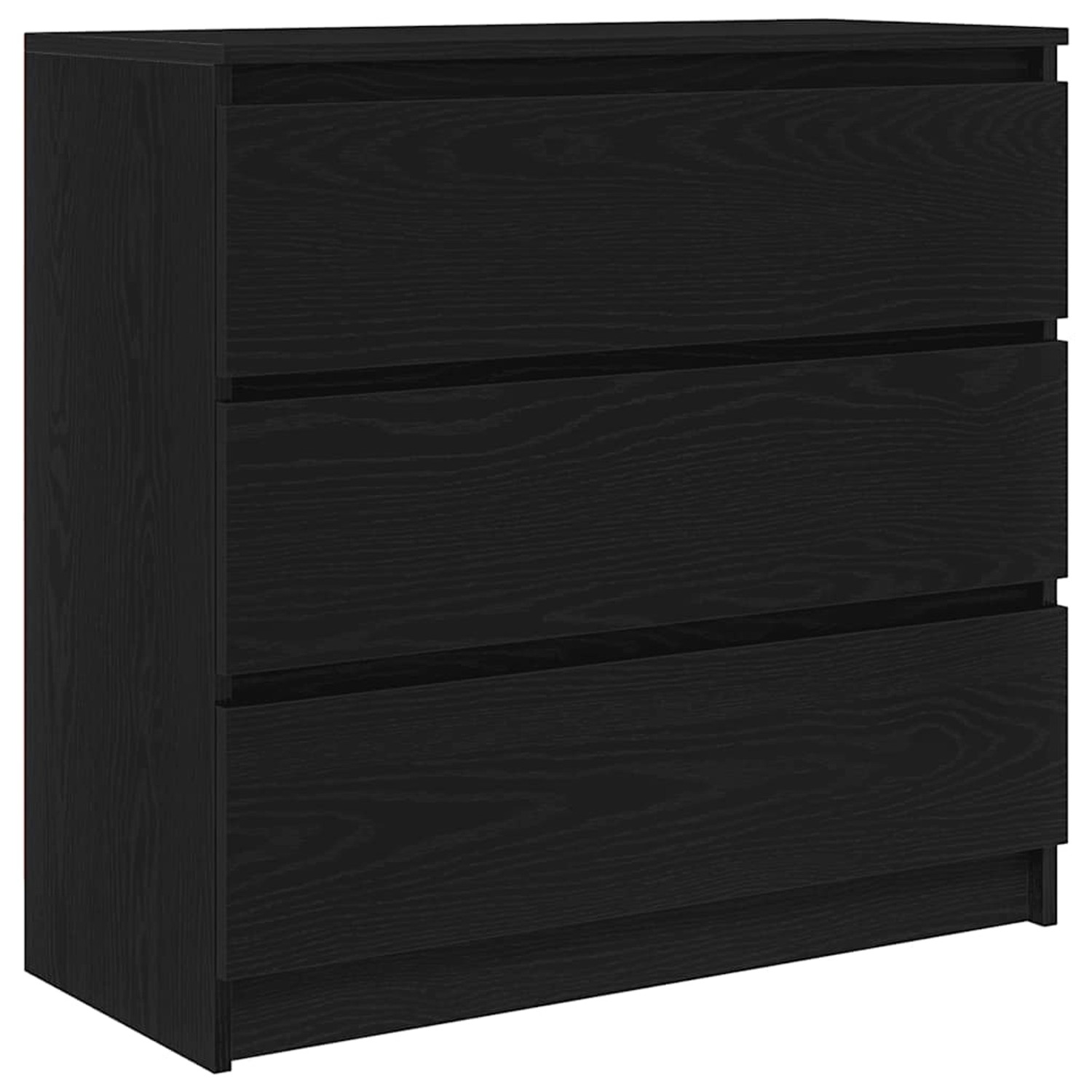 vidaXL Sideboard Schwarz Eichen-Optik 80x35x76 cm Holzwerkstoff 861734 günstig online kaufen
