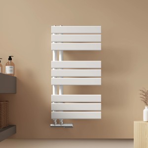 Emke Badheizkörper 76x40cm 343W Weiß Handtuchwärmer für Badezimmer Handtuchtrockner