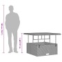 vidaXL Garten Essgruppe, 3-tlg, Beige Poly Rattan, Tisch 100x100x71 cm. Gartenmöbel Set.