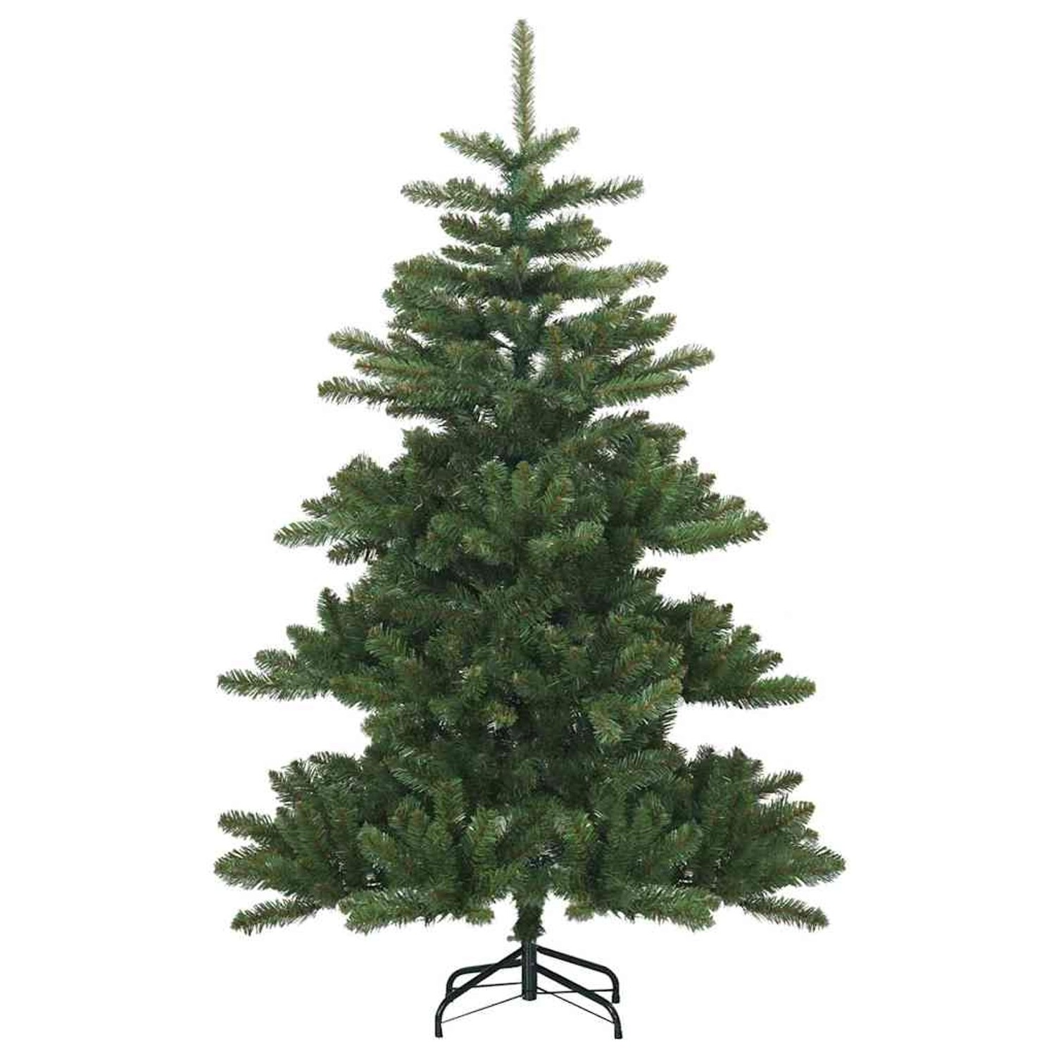 vidaXL Künstlicher Klappbarer Weihnachtsbaum Grün 150 cm PVC Stahl 42019322