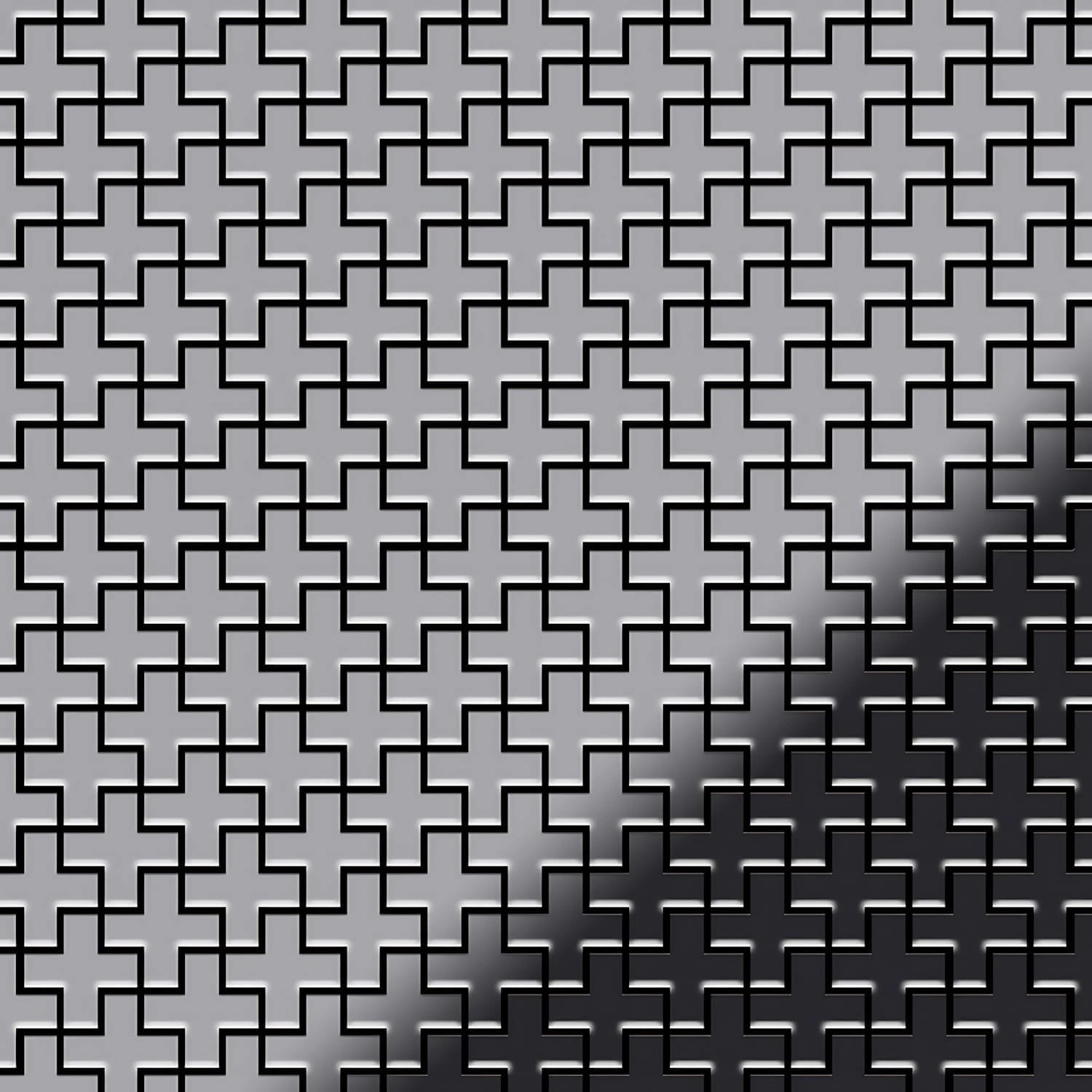 ALLOY Mosaik Fliese Massiv Metall Edelstahl Marine Hochglanz Grau Swiss Cro günstig online kaufen