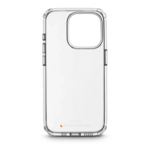 Transparente Hama Handyhülle Extreme Protect für iPhone 15 Pro. Klare Schutzhülle mit verstärkten Ecken und Kameraausschnitt.