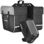 Tectake Set Fahrradtasche Georg und Fahrradrahmentasche Große Fahrradtasche Mit 2 Fächern Rahmentasche Mit Touch Handyfach 18 x 8 5 x 8 5 cm 18 x 8 5
