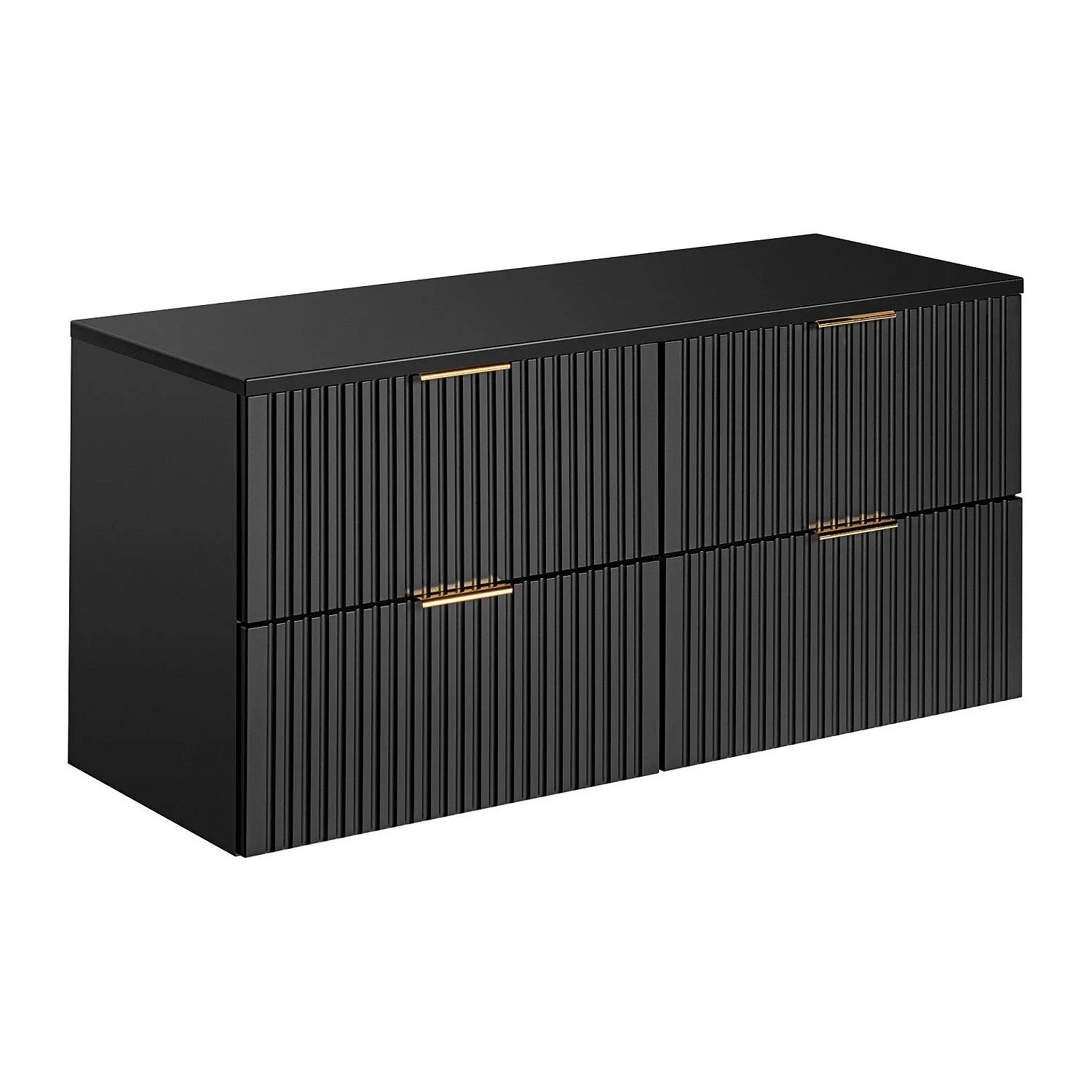 Vente-unique Waschbeckenunterschrank Zevara Schwarz 120 cm