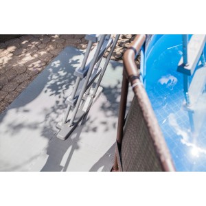 Summer Fun Bodenschutzmatten, 8er-Set, grau, unter Poolleiter. Rutschfest und dämpfend.