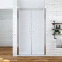 Aquabatos 140 x 195 cm Duschkabine Nischentür Duschtür Glas Schwingtür 6 mm ESG Sicherheitsglas Pendeltür für Dusche Glastür mit Nano Beschichtung_2