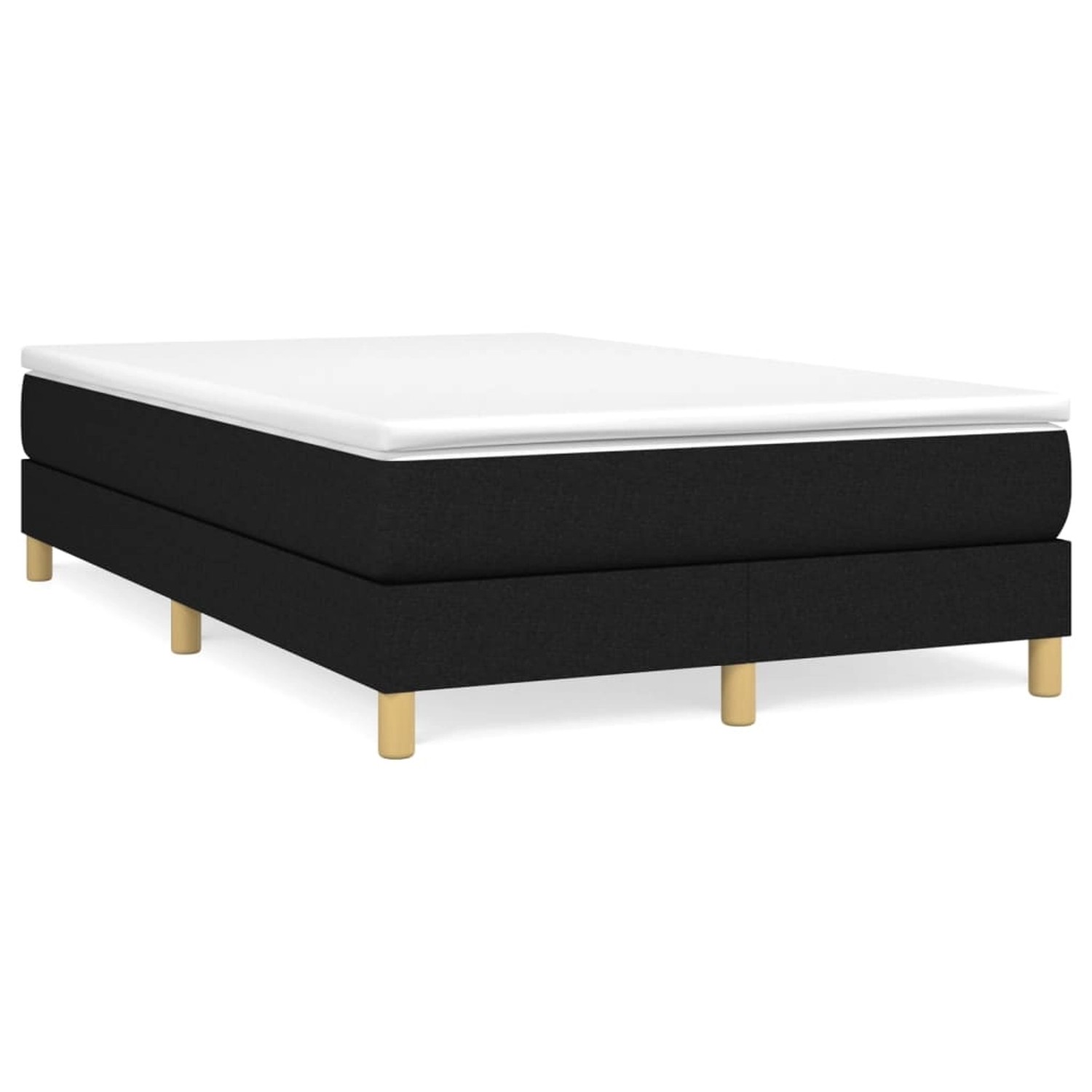 vidaXL Boxspringbett mit Matratze Schwarz 120x200 cm Stoff 3144161 günstig online kaufen