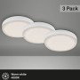 Briloner LED-Einbauleuchte Plat 3er-Set, weiße, runde Einbaustrahler mit neutralweißem Licht.