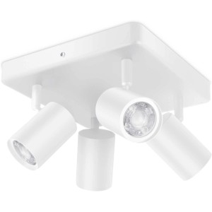 Weiße WIZ LED Deckenleuchte Imageo mit 4 Spots, smarte Beleuchtung für Ihr Zuhause.