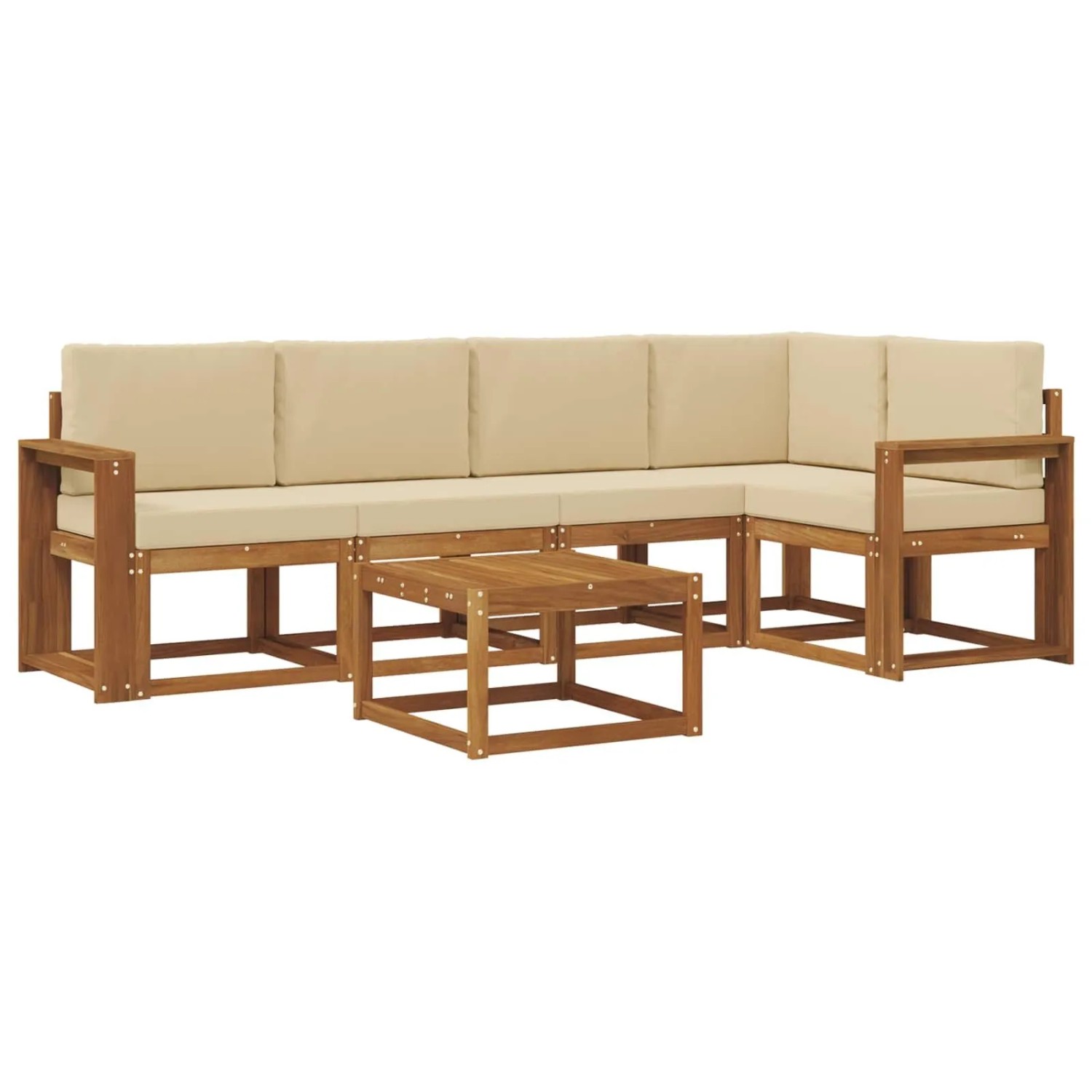 Thumbnail - vidaXL Sofa Set mit Kissen 6 Stk Natur und Beige 3366436