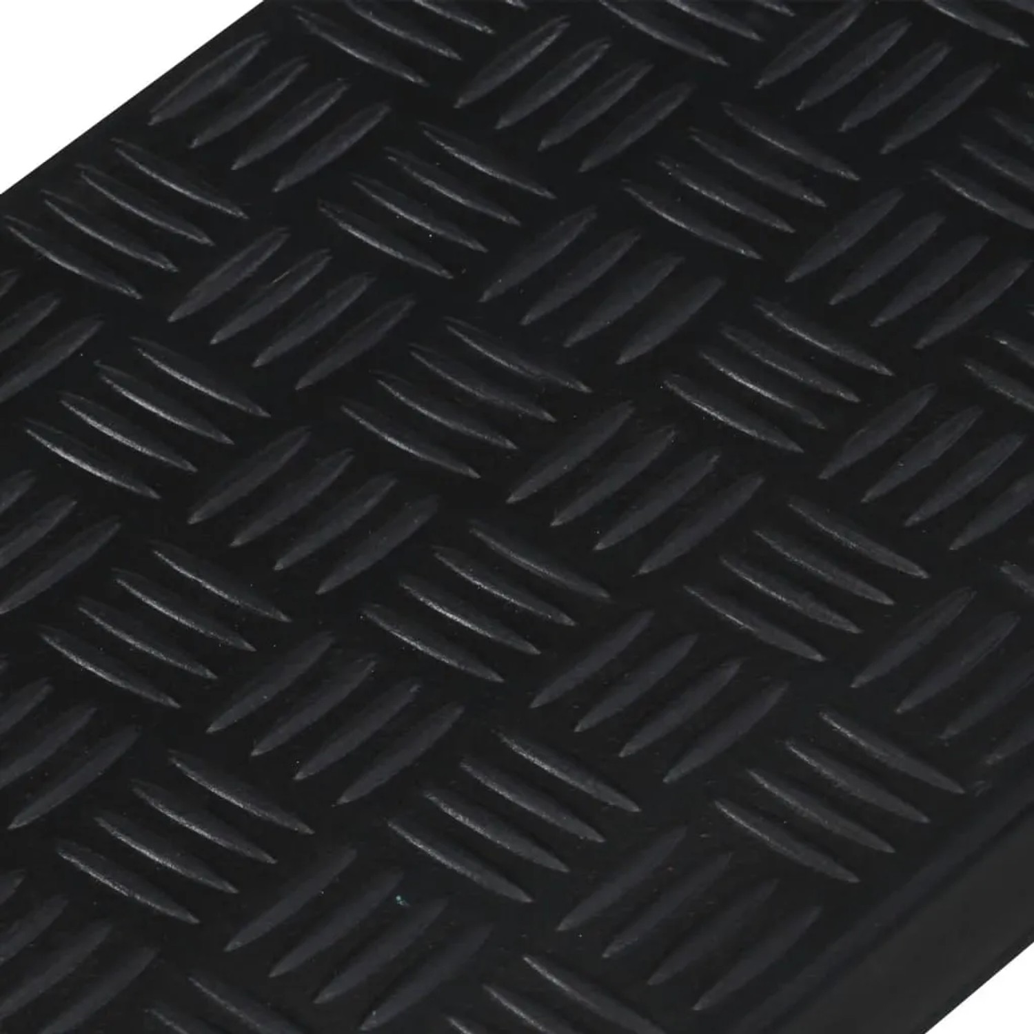 Schwarze vidaXL Stufenmatte aus Gummi, 25x75 cm, rutschfest.