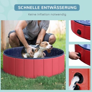 PawHut Hundepool Kunststoff 100 x 100 x 30 cm