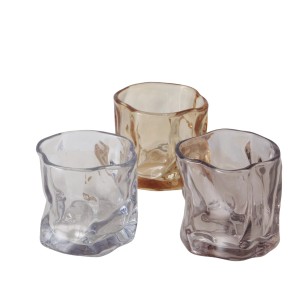 Boltze Home Windlicht Caleb, 3-fach sortiert, Ø 8 cm, mehrfarbig. Kerzenhalter aus Glas.