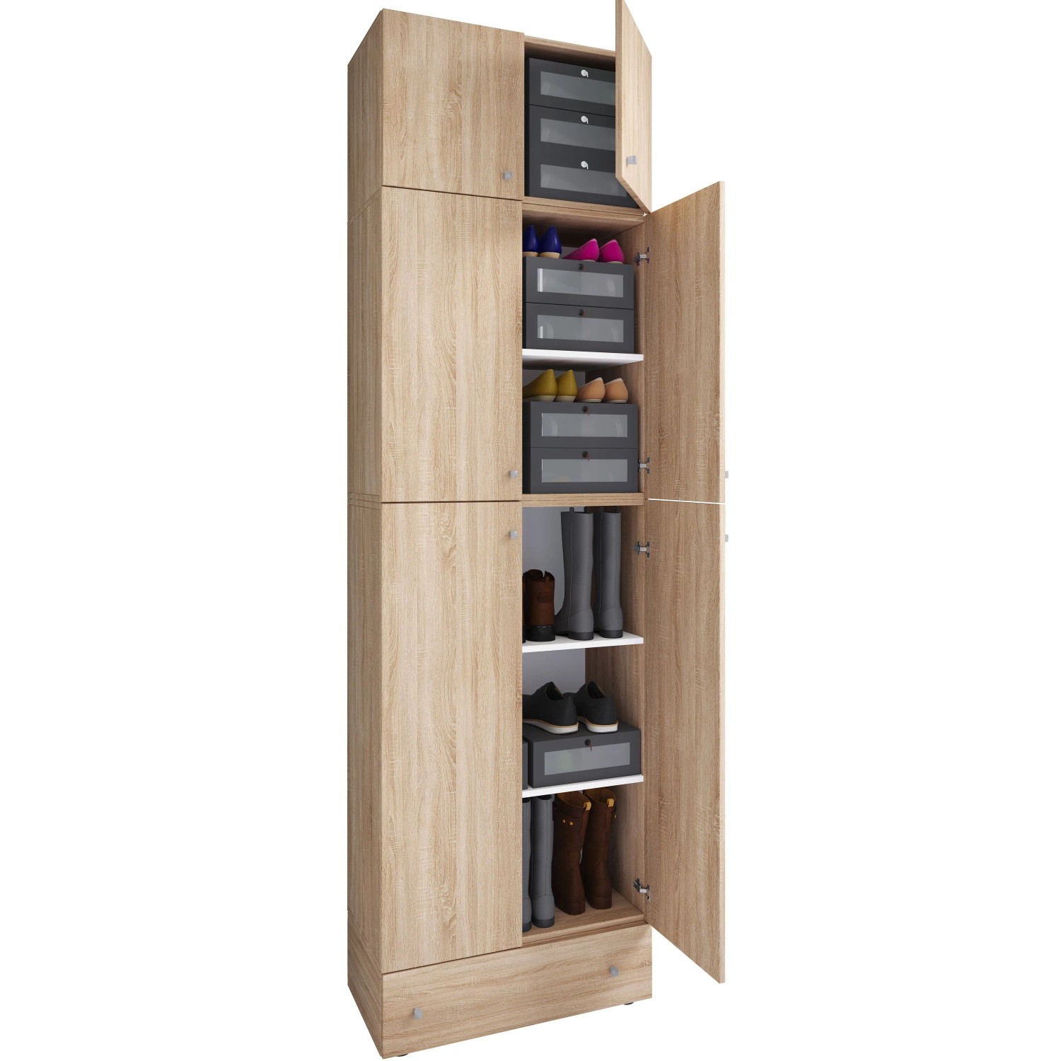 VCM Schuhschrank Lona Sonoma-Eiche