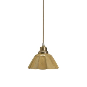 PR Home Emmi Pendelleuchte, kleine Lampe in Senfgelb mit Textilkabel für Lampen & Leuchten.