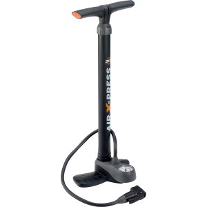 SKS Stand-Luftpumpe mit Manometer und Duokopf für Fahrradreifen.