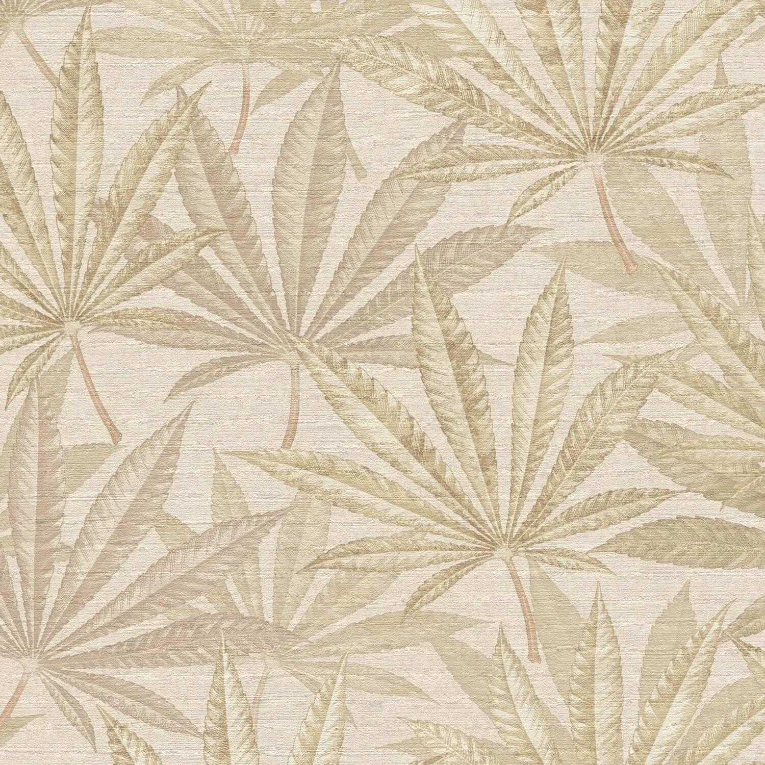 PROFHOME 399843-GU Florale Tapete Matt Elfenbein Beige-Grau Creme-Weiß 0,53 m x 10,05 m 5,33 m2