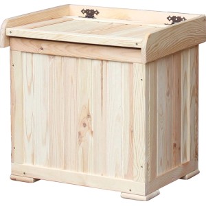 Promadino Kissenbox Patrick aus naturbelassenem Kiefernholz, 56x43x76cm.