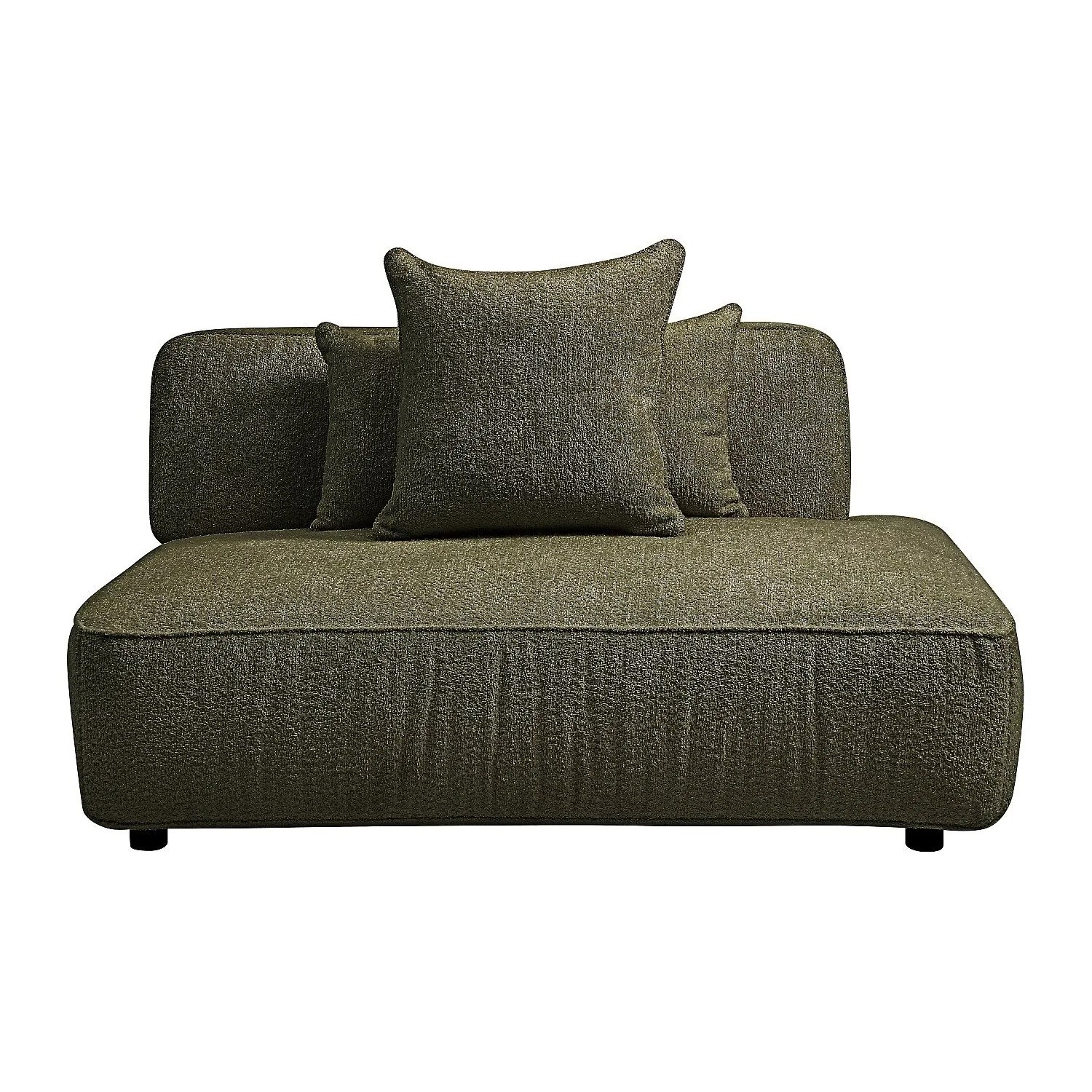 Vente-unique Recamiere Ohne Schlaffunktion Lelaco Khaki 145 cm