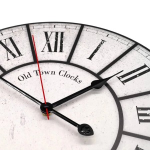 Wall-Art Wanduhr Klassisch Römische Zahlen Ø 40 cm Schwarz-Weiß