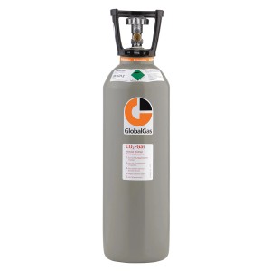 Graue CO2 Lebensmittelgas Pfandflasche GG-Food CO2 E290 T13 für Zapfanlagen.