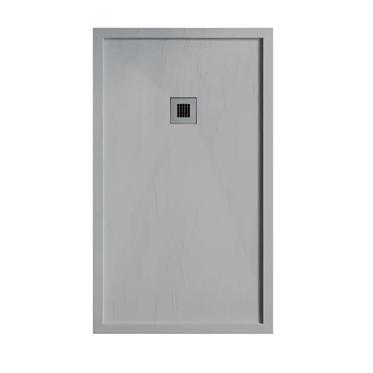Stano Mineralguss Duschwanne Extra Flach Mit Rand Sarin Grau Ablaufschutz Chrom 70x160cm