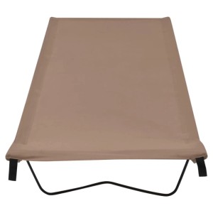 vidaXL Campingbett 180x60x19 cm Oxford-Gewebe und Stahl Taupe 312482