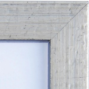 Detailansicht: OBI Holz-Bilderrahmen, silberfarben, 13x18 cm. Dekorativer Fotorahmen für Wand oder Tisch.