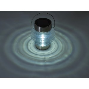 LED-Solarleuchte Casina Transparent mit Lichteffekt für den Garten.