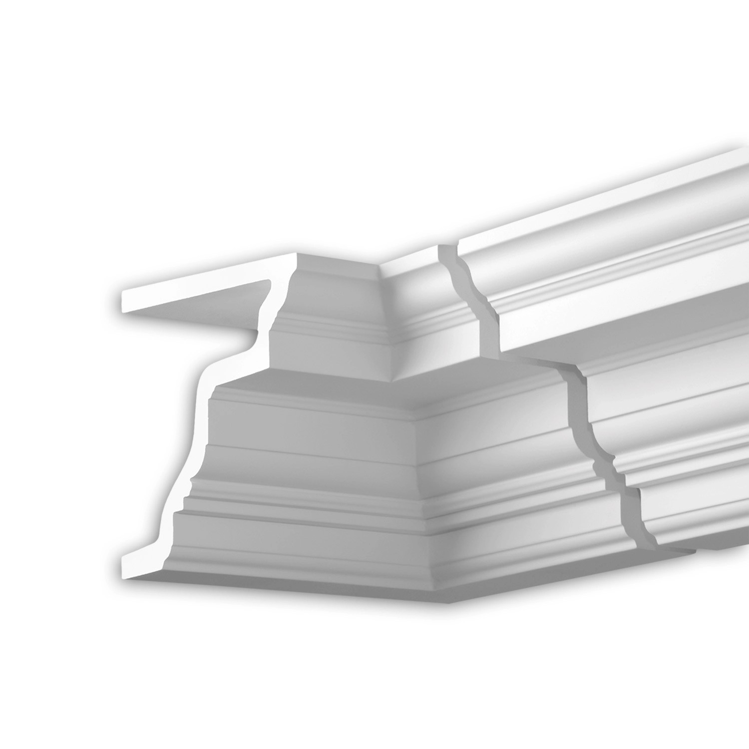 PROFHOME 432322 InnenwinkelAußenstuck Eckelement Fassaden Element 30,6 cm x 30,6 cm x 19,5 cm Weiß