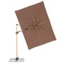 Doppler Ampelschirm Alu Wood, 300x220 cm, Greige, mit Dreh- und Neigungsfunktion.