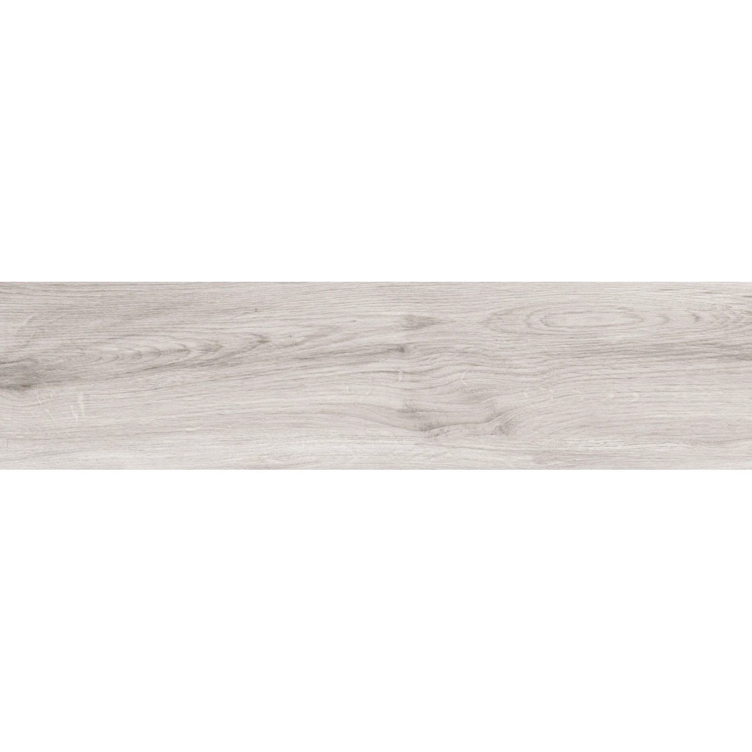Bodenfliese Feinsteinzeug, matt glasiert, 60x15 cm, Holzoptik hellgrau.