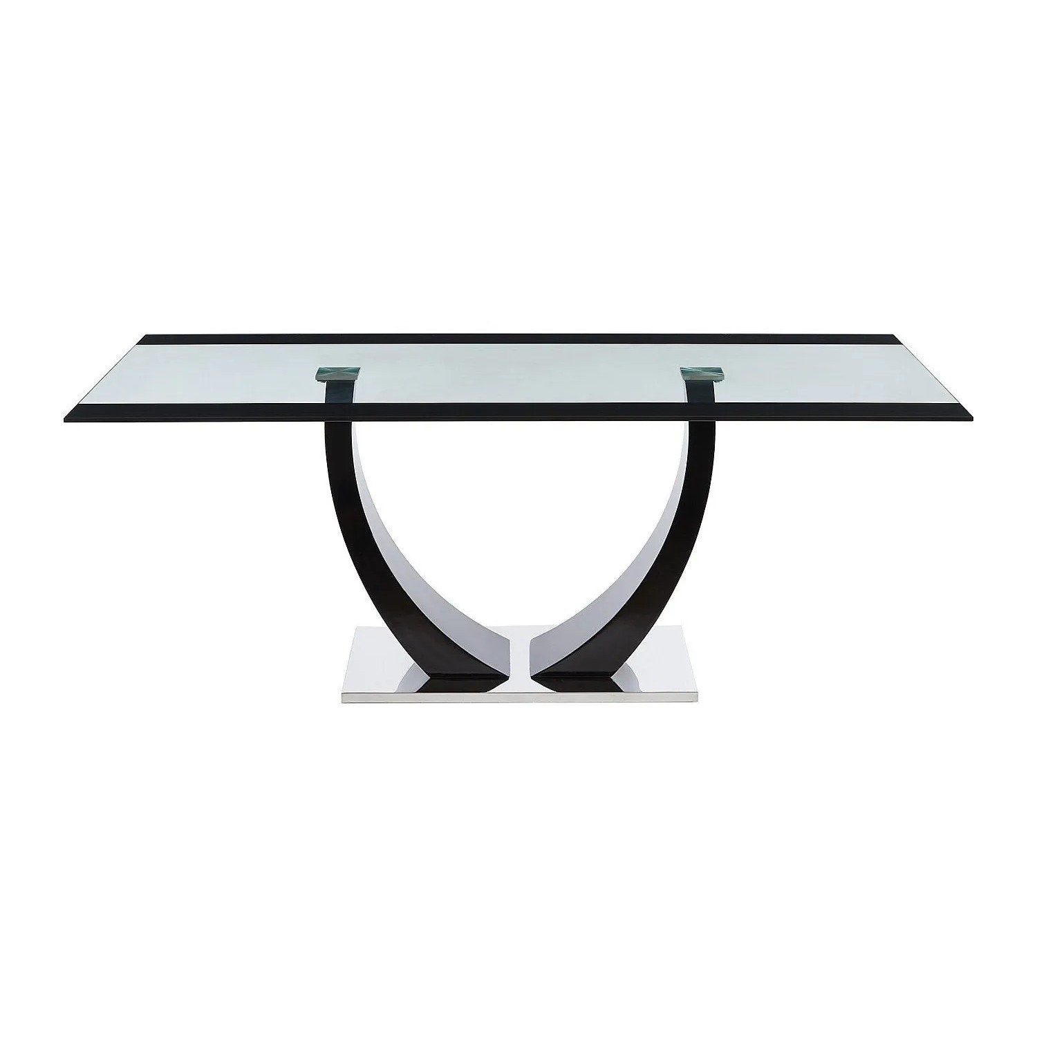 Vente-unique Esstisch Mezzo Transparent  Schwarz 200 cm