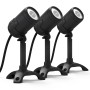 Oase LunAqua Connect M 3er-Set: Unterwasserbeleuchtung für den Teich mit drei schwarzen LED-Spots.